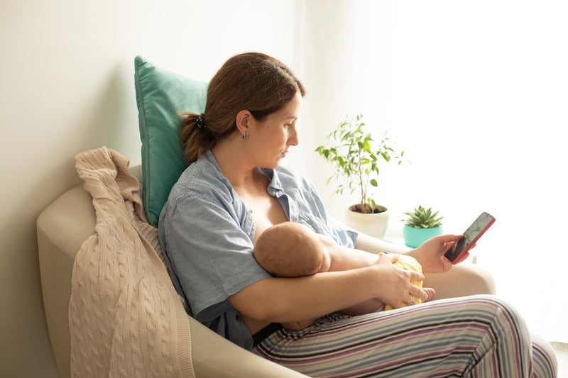 Mother nursing baby