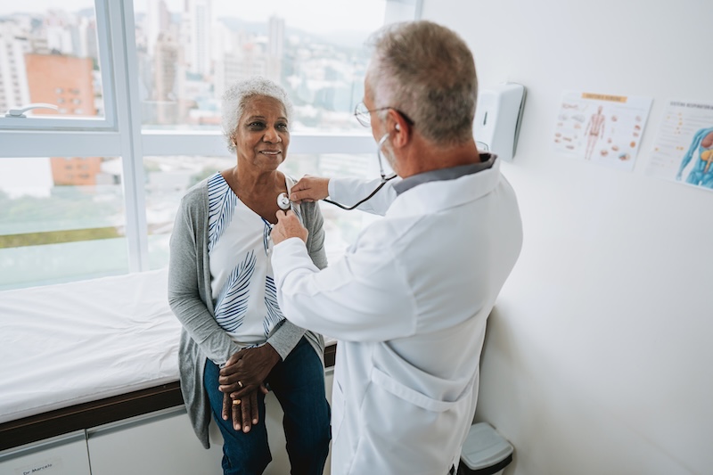 patient getting an exam